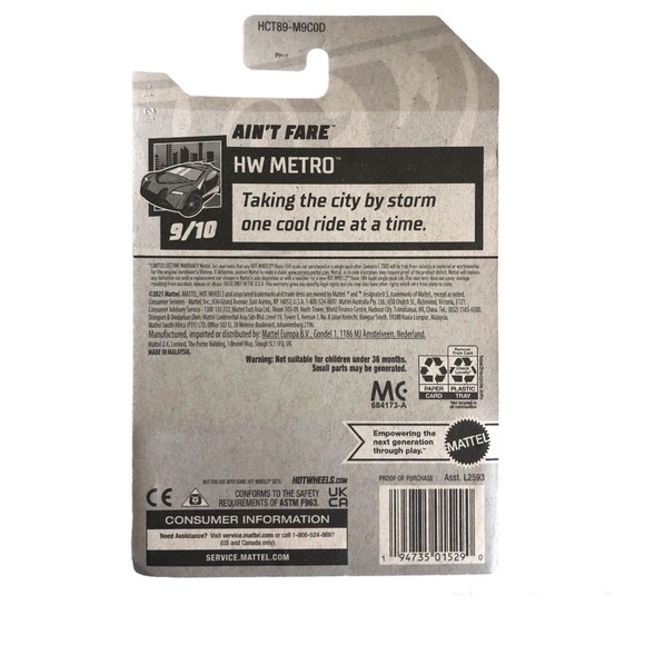 Mattel Hot Wheels Ain't Fare HW METRO - Picture 2 of 7